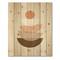 Designart - Abstract Sun & Moon Geometrics In Terracotta I - Modern Print on Natural Pine Wood